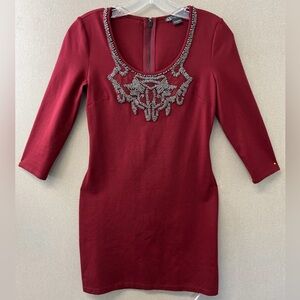 (EUC) Armani Exchange Burgundy Sleeve Dress Women’s Sz S/P AX